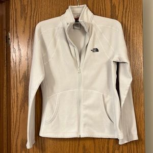 Women’s Light Weight Cream THE NORTH FACE Fleece Zip Jacket Coat Medium